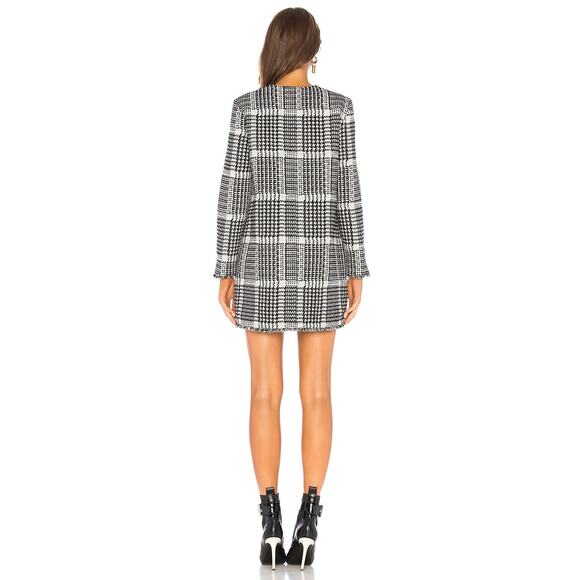 Cupcakes And Cashmere Fernando Jacket Small Black White Houndstooth Preppy - Picture 5 of 15
